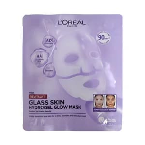 L´ORÉAL PARIS Revitalift Mascarilla facial de hydrogel con efecto glass skin.