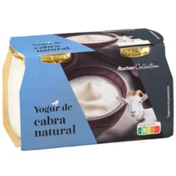 ALCAMPO GOURMET Yogur natural de leche de cabra 2 x 115 g.