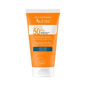 THERMALE AVÉNE Fluido solar facial sin perfume con FPS 50+ (muy alta), para pieles normales, mixtas y sensibles 50 ml.