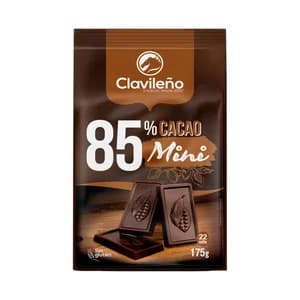 CLAVILEÑO Chocolatina choco negro 85 % 175 g.
