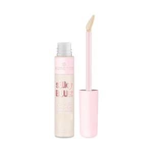 ESSENCE Sikly blur tono 20 Corrector de cobertura completa en un tono claro con matiz rosado y acabado mate sedoso.