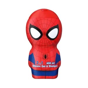 SPIDERMAN Gel para baño o ducha y champú con un 90% de ingredientes de origen natural SPIDERMAN 400 ml.