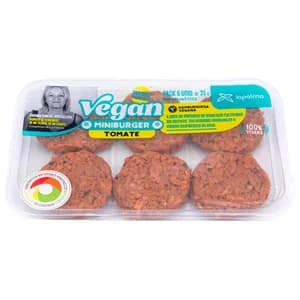 LA PALMA Mini hamburguesas vegetales de tomate LA PALMA 6x35 g.