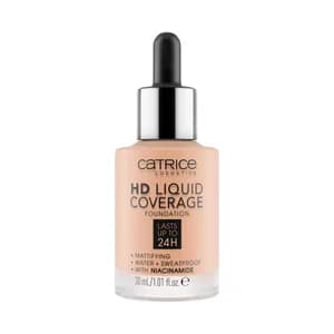 CATRICE Hd liquid coverage tono 030 Sand beige Base de maquillaje líquida sin efecto máscara 30 ml.