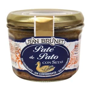 JEAN BRUNET Paté de pato con setas frasco de 180 g.