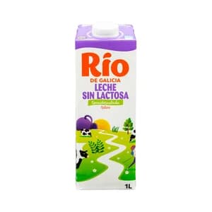 RÍO Leche de vaca semidesnatada y sin lactosa 1 l.