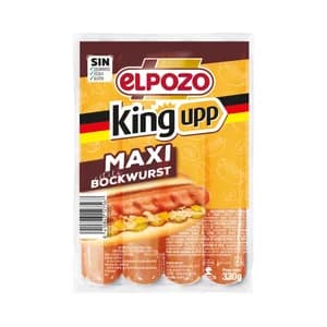 EL POZO Maxi King upp Salchichas cocidas de cerdo y pavo estilo Bockwurst 330 g