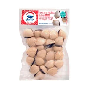 DELFÍN Almeja cocida blanca 30/40 del pacífico, ultracongelada DELFÍN 500 g.