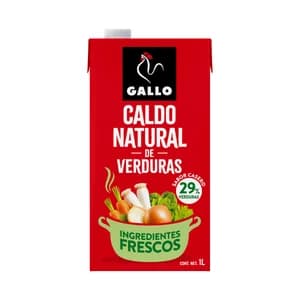 GALLO Caldo natural de verduras, elaborado con ingredientes frescos 1 l.