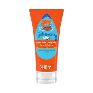 JOHNSON'S Kids Crema de peinado para cabello encrespado y rizado 200 ml.