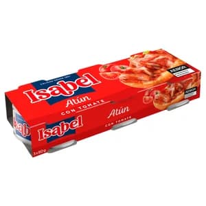 ISABEL Atún con tomate pack de 3 latas de 52 g.