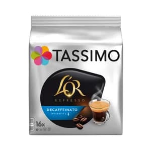 TASSIMO L"OR Café en cápsulas espresso descafeinado, 16 uds