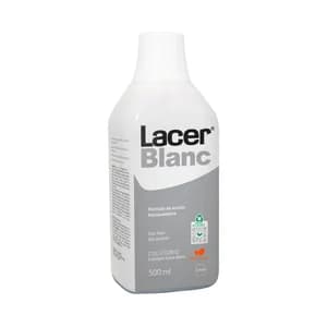 LACER Blanc Enjuague bucal de uso diario, con flúor, sin alcohol y acción blanqueadora 500 ml.