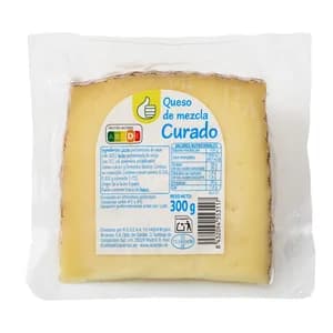 PRODUCTO ECONÓMICO ALCAMPO Queso mezcla curado PRODUCTO ECONÓMICO ALCAMPO 300 g.