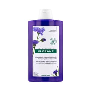 KLORANE Champú a la Centaurea bio, para cabellos grises y rubios 400 ml.