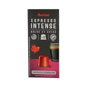 PRODUCTO ALCAMPO Café en cápsulas Expresso Intenso I10, 10 uds.