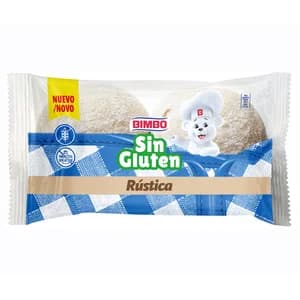BIMBO Pan de hamburguesa rústico sin gluten 160 g.