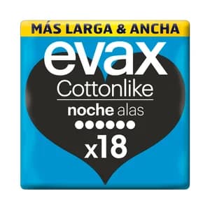 EVAX Compresas de noche con alas EVAX Cottonlike 18 uds.