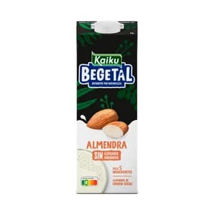 KAIKU Bebida de almendras 100% vegetal, sin azúcares añadidos Begetal 1 l.