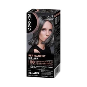 SYOSS tono 4_15 Gris antracita Coloración capilar permanente con keratina.