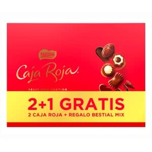 NESTLÉ Bombón caja roja + bestial 2 x 198 gr + 1 gratis 192 gr.