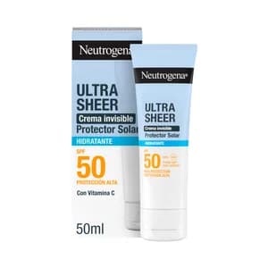 NEUTROGENA Ultra sheer Protector solar hidratante e invisible con FPS 50 (muy alto) 50 ml.