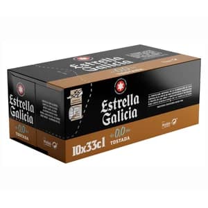 ESTRELLA GALICIA Cerveza tostada sin alcohol 0.0 % 10 uds 33 cl.