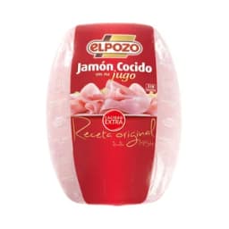 EL POZO Receta original Jamón extra cocido en su jugo cruce Duroc - Loncha gruesa 3 a 4 mm