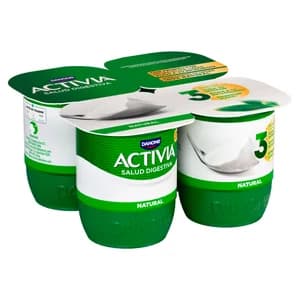 ACTIVIA Bífidus de sabor natural de Danone 4 x 120 g.
