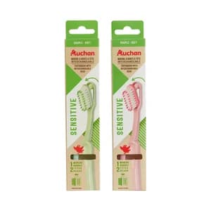 PRODUCTO ALCAMPO Sensitive Cepillo de dientes con cabezal intercambiable con filamentos suaves.