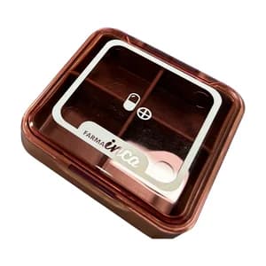 IKILIFE Pastillero compacto con 4 departamentos independientes.