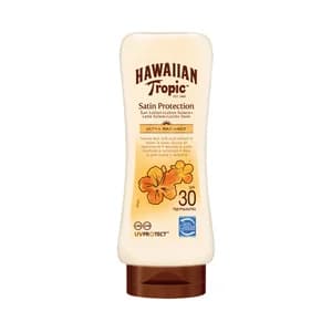 HAWAIIAN TROPIC Leche solar con acción protectora, acabado satinado y FPS 30 (medio) HAWAIIAN TROPIC 200 ml.