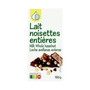 PRODUCTO ALCAMPO Tableta de chocolate de leche con avellanas enteras