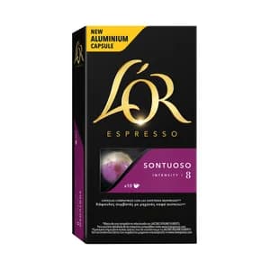 L"OR ESPRESSO Café en cápsulas Sontuoso I8, 10 uds.