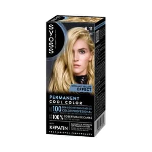 SYOSS tono 8_11 Rubio claro Coloración capilar permanente con keratina y efecto anti-amarillo.