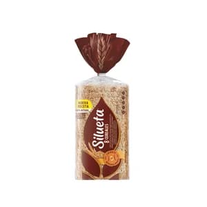 SILUETA Pan de molde integral (8 cereales) sin corteza 450 g.