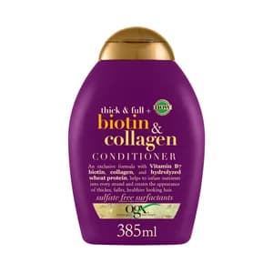 OGX Biotin & collagen Acondicionador voluminizador con Biotina y Colágeno para cabellos finos o delgados 385 ml.