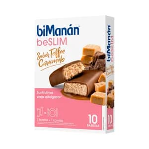 BIMANÁN Be slim Barritas sabor Tofee, para dieta de reducción de peso 10 uds.