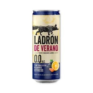 LADRÓN DE VERANO Tinto de verano sin alcohol (0,0%) con zumo natural de limón lata 33 cl.