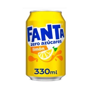 FANTA ZERO Refresco de limón zero Azúcares lata de 330ml