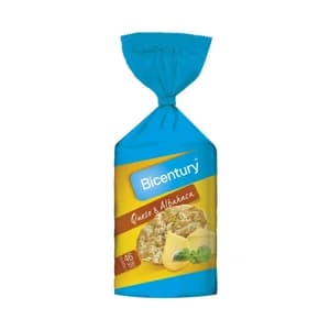 BICENTURY Tortitas de maíz sabor queso y albahaca BICENTURY 123,5 g.