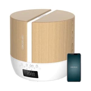 Difusor de aromas CECOTEC PureAroma 550 Connected White Woody, temporizador, pantalla Led, capacidad 500ml.