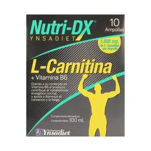 NUTRI-DX L- carnitina líquida con vitamina B6 NUTRI-DX 10 uds de 10 ml.