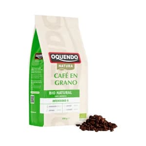 OQUENDO Natura Café (ecológico 100% Arábica) de tueste natural en grano, intensidad 6 500 g.