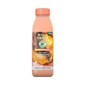 FRUCTIS Hair food de Garnier Champú anti-rotura con piña, para cabello largo y o frágil 350 ml.