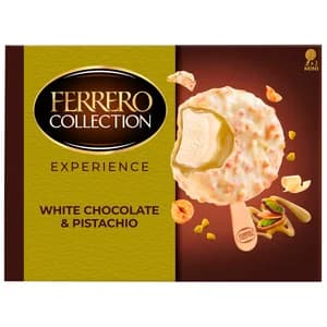 FERRERO Collection experience Helado de avellana con chocolate blanco y trocitos de pistacho 3 x 60 ml.