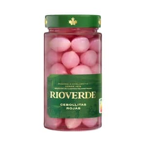RIOVERDE Cebollitas rojas en vinagre frasco de 180 g.
