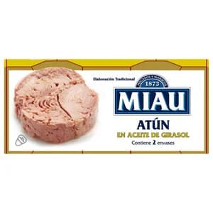 MIAU Atún en aceite de girasol 2X52G