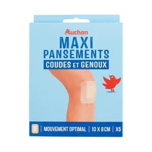 PRODUCTO ALCAMPO Apósitos grandes (8 x 10 cm) transpirables, ideales para codos, rodillas y articulaciones 5 uds.