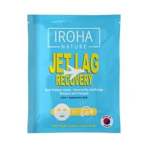 IROHA NATURE Jet lag recovery Mascarilla facial antifatiga con ácido Hialurónico y CICA.